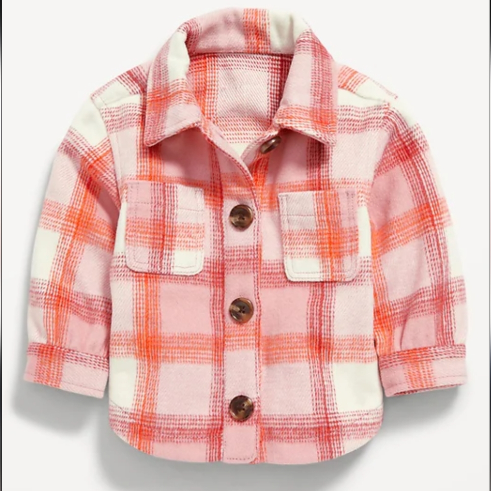 Old Navy Plaid Button Up Jacket